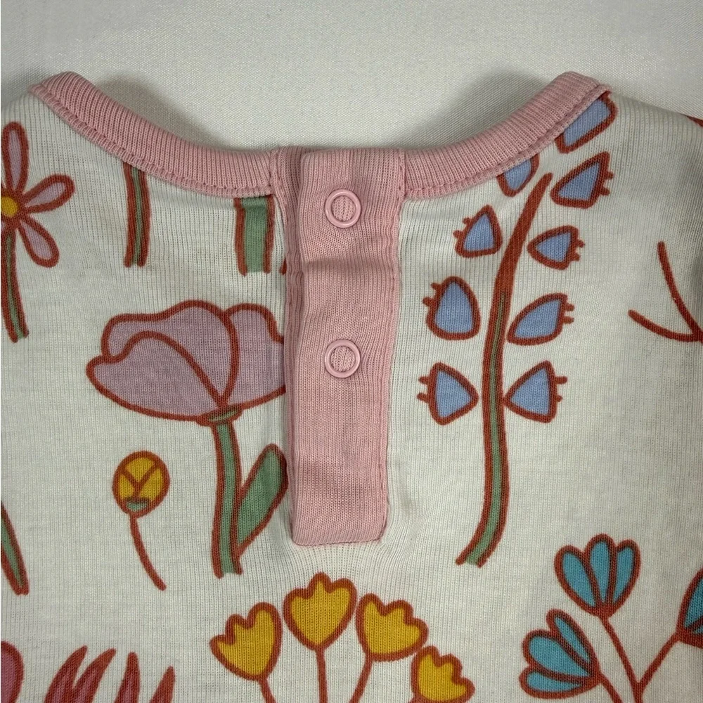 MONICA ANDY Baby Girl Organic Cotton Floral‎ Dress 0-3M Minimal Cottagecore